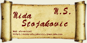 Mida Stojaković vizit kartica